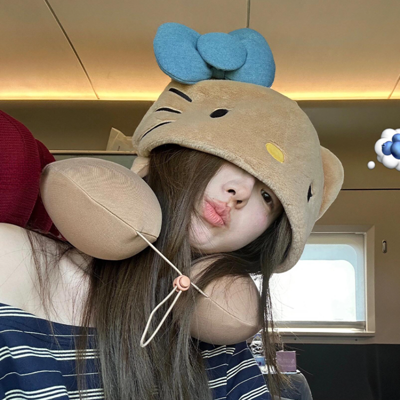 Quality Travel Accessories - Hello Kitty Hooded Pillow Neck Protector