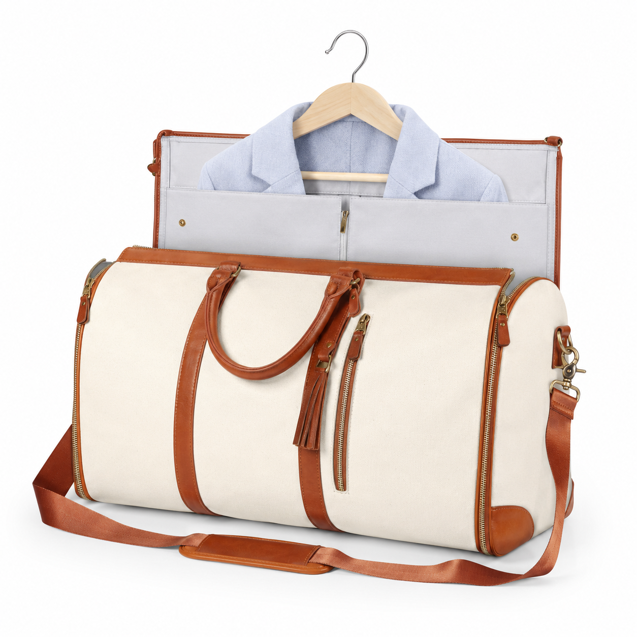 Travel Accessories Bag For Men - 2 in 1 Convertible Garment Duffel