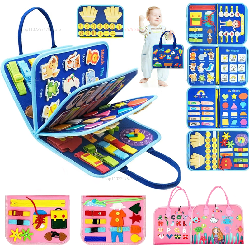 Travel Accessories With Toddler - New Busy Board for Toddlers Sensory