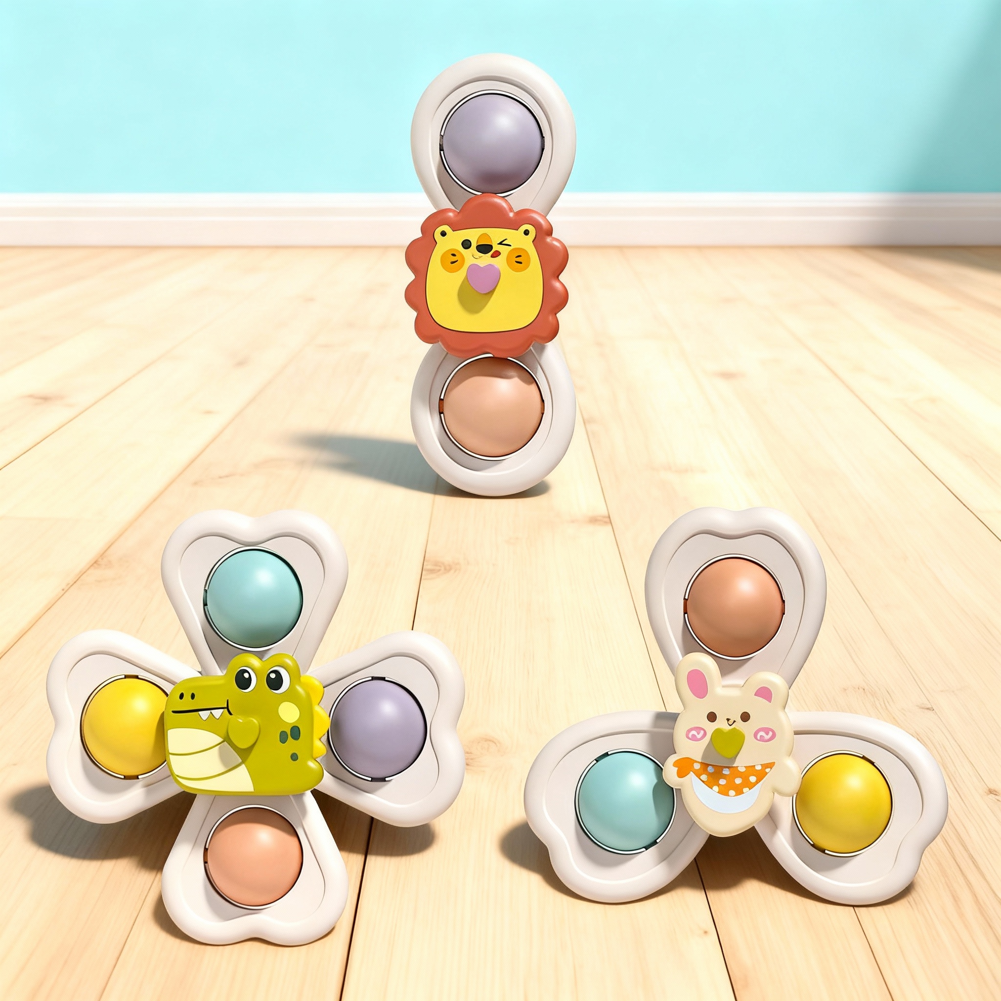 3PCS Suction Cup Rotating Toy  – Travel Accessories With Baby recenzja i cena