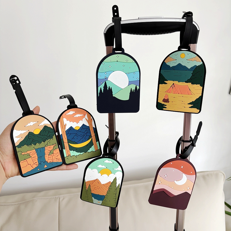 1/3/6pcs landscape luggage tag – Travel Accessories Unique recenzja i cena