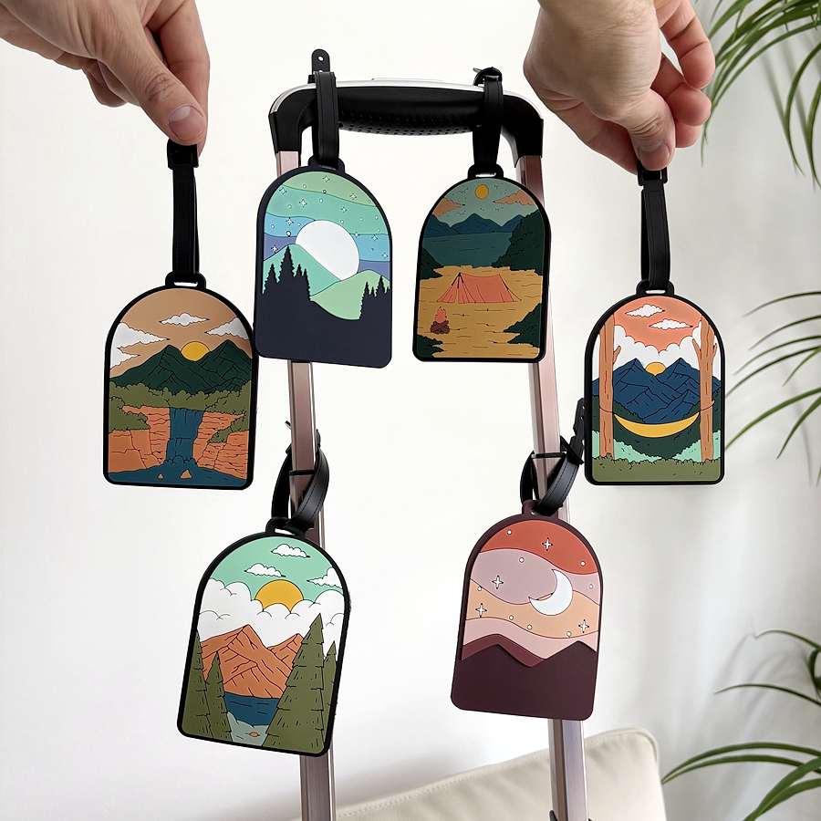 1/3/6pcs landscape luggage tag – Travel Accessories Unique recenzja i cena