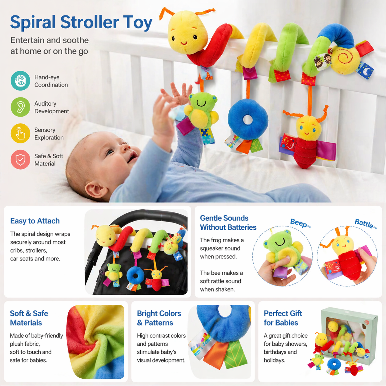 Baby Hanging Car Seat Toys Plu – Travel Accessories With Baby recenzja i cena