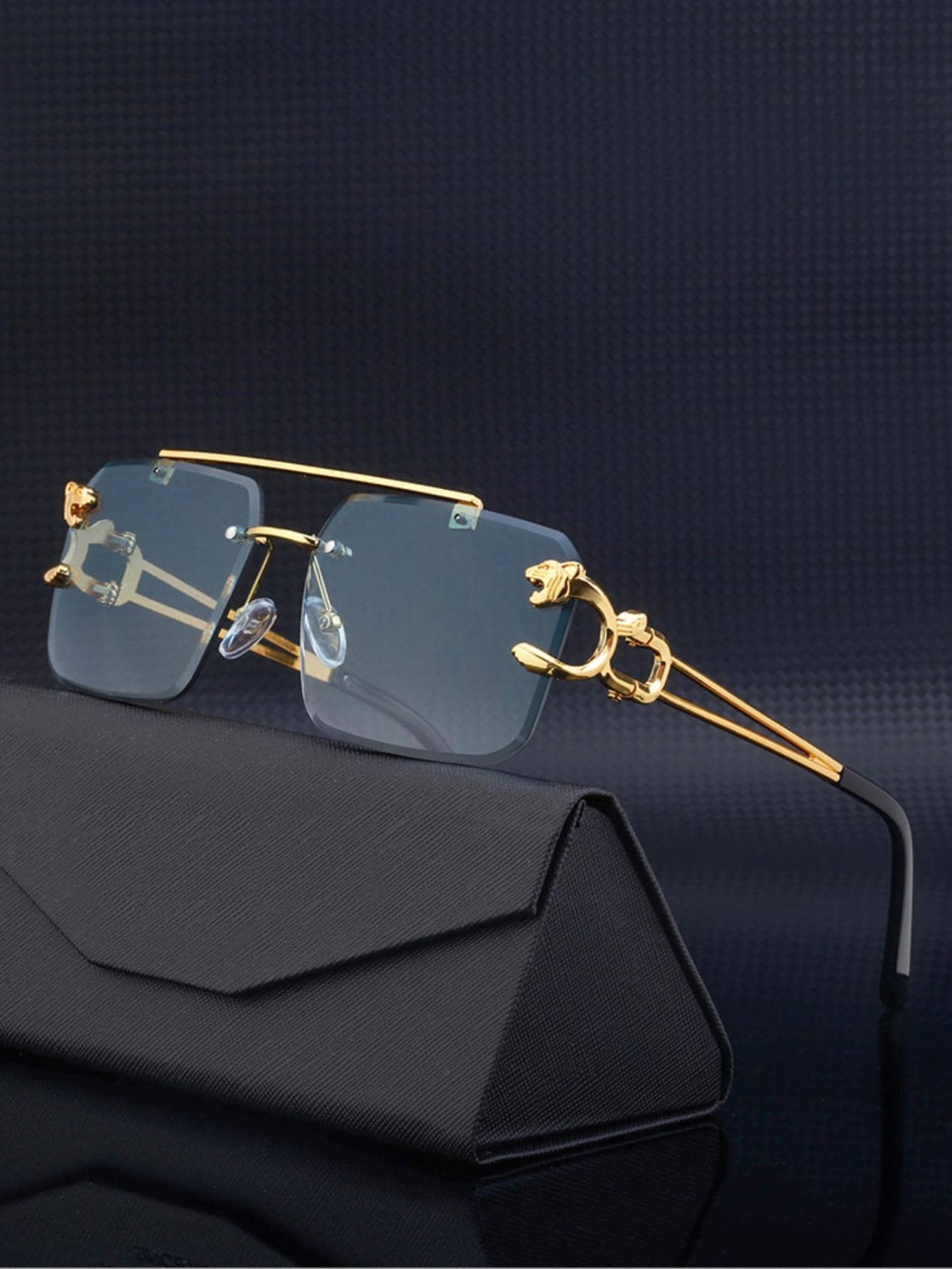 1pair Men Rimless Fashion Glas – Travel Accessories Men recenzja i cena
