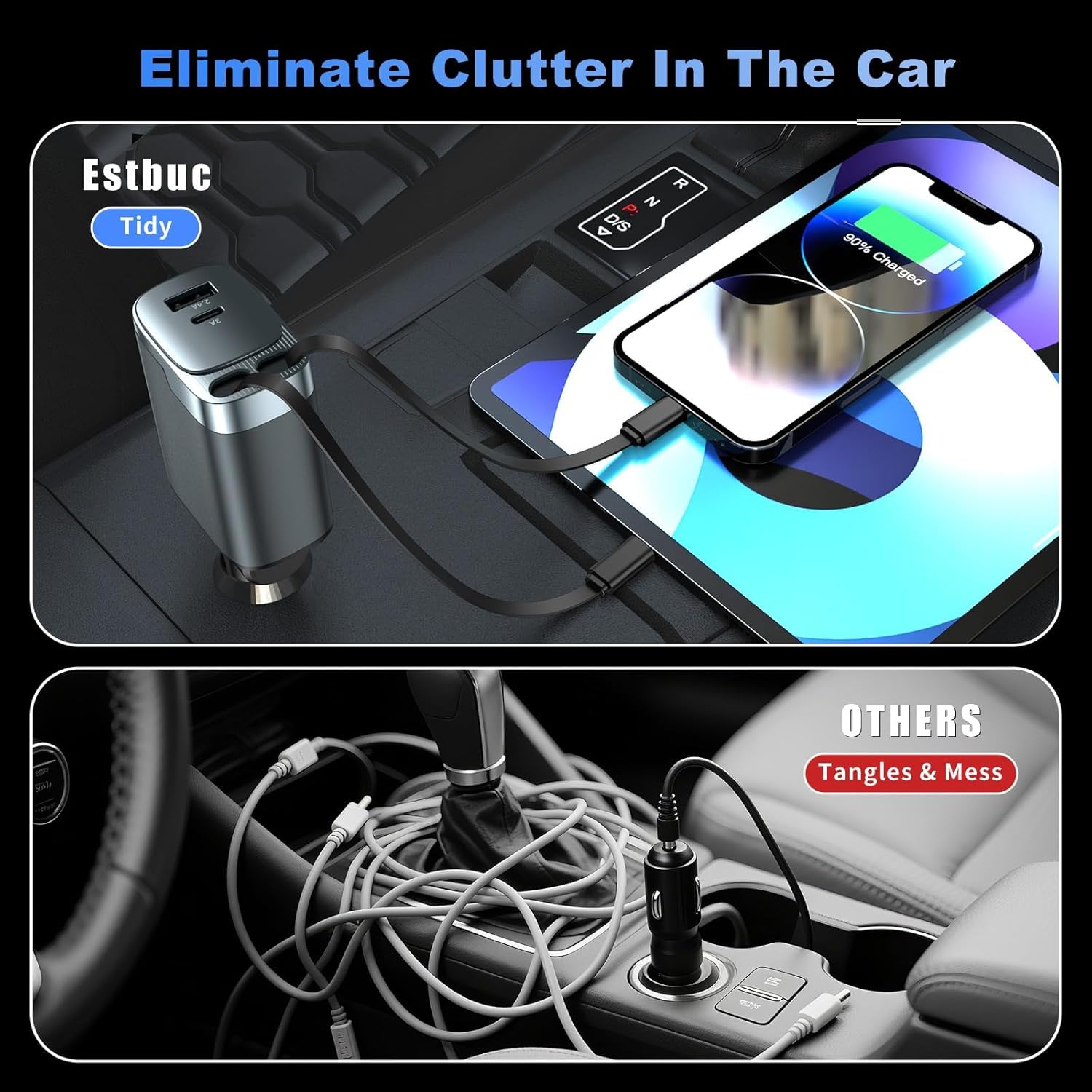 Retractable Car Charger 4 in 1 – Travel Accessories Display recenzja i cena