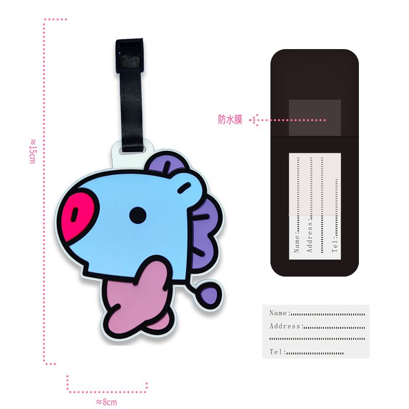 BT21 cartoon cute keychain Kaw – Travel Accessories Unique recenzja i cena