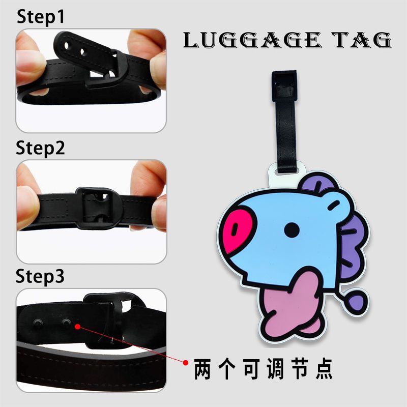 BT21 cartoon cute keychain Kaw – Travel Accessories Unique recenzja i cena
