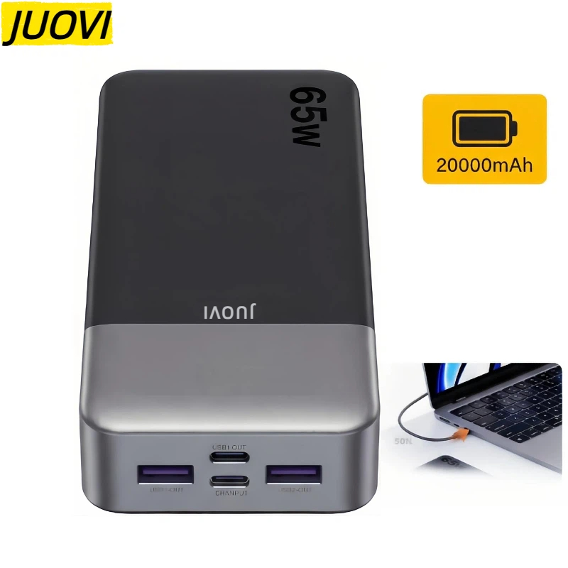 JUOVI 20000mAh Power Bank 65W  – Travel Accessories Display recenzja i cena