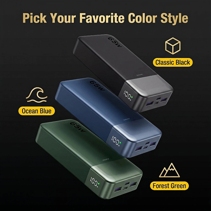 JUOVI 20000mAh Power Bank 65W  – Travel Accessories Display recenzja i cena