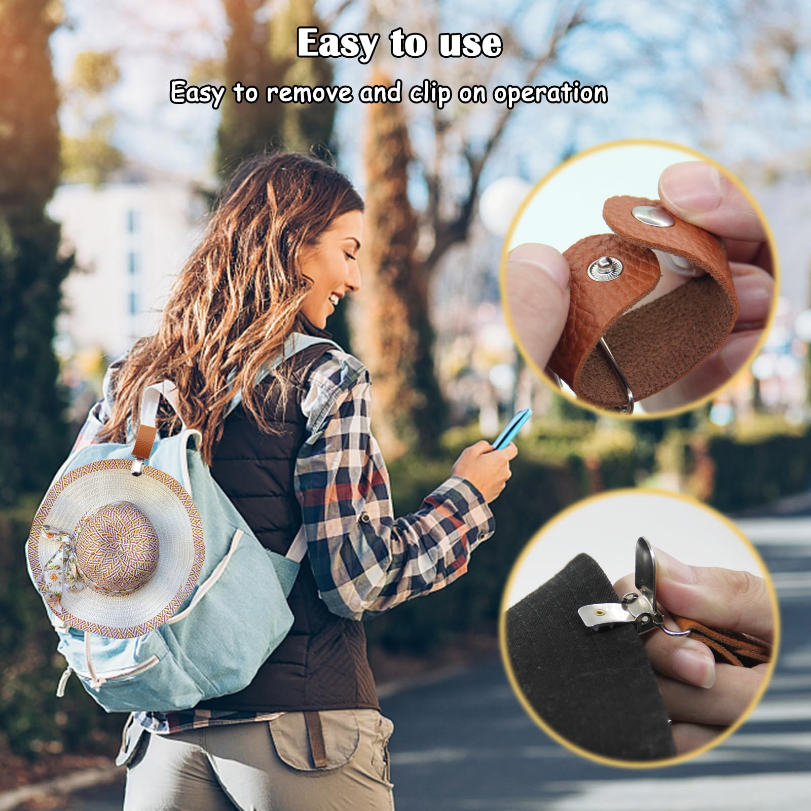 PU Leather Hat Clip for Travel – Travel Accessories Bag For Men recenzja i cena