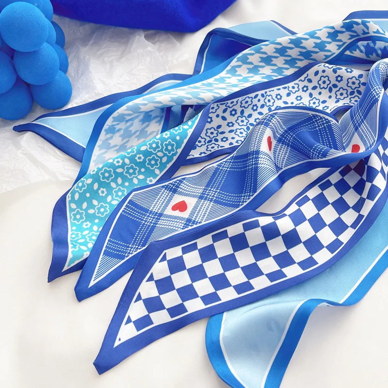 Klein blue silk scarf new chec – Travel Accessories Gifts recenzja i cena